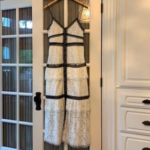 Self portrait  lace spaghetti strap maxi